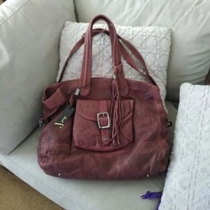 New $575 Jenrigo Italy 15x17 Leather Purse + Strap